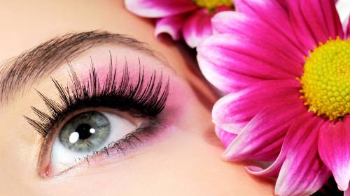 Beautiful Eye Makeup With Flower 2560x1600