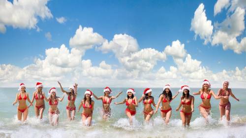 Santa Claus Red Women Best Widescreen Background Awesome